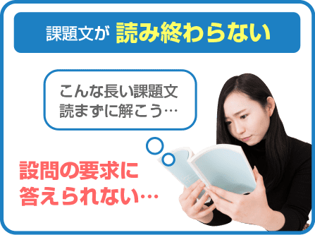 課題文が読み終わらない