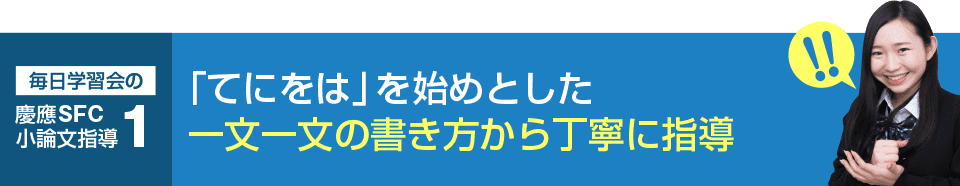「てにをは」を始めとした一文一文の書き方から丁寧に指導